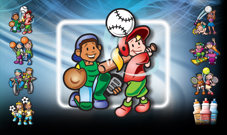 Kids Baseball Illustration
